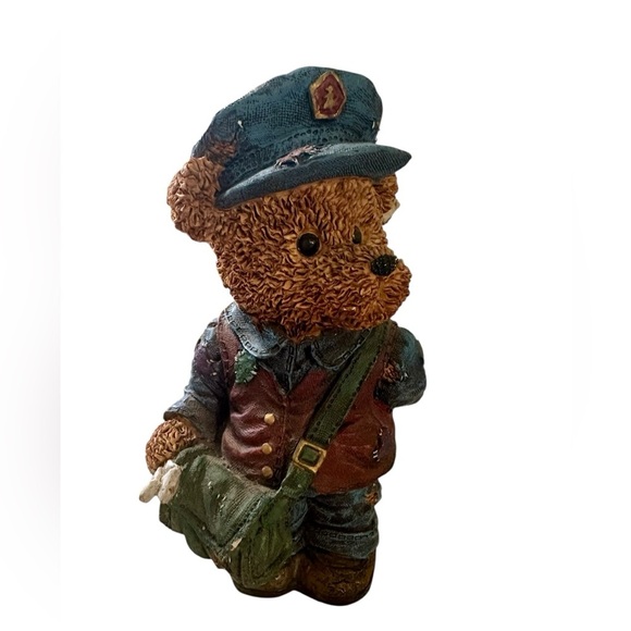 Ceramic Teddy Bear Postman Figurine - Picture 2 of 9
